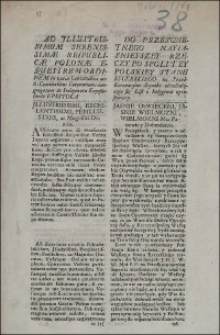 Do Przeswietnego Nayiasnieyszey Rzeczypospolitey Polskiey Stanu Rycerskiego na Przed-Koronacyine Seymiki ziezdżaiącego się List o Indygenat upraszaiący