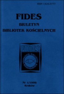 Automatyzacja procesów biblioteczno-informacyjnych w świetle działalności Federacji Bibliotek Kościelnych „Fides”