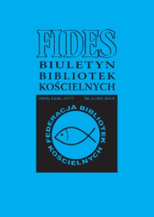 Fides : biuletyn bibliotek kościelnych. 2014, nr 2 (39)