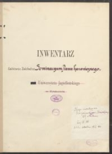 Biblioteka Akademii Teologii Katolickiej - Inwentarz Nr 13