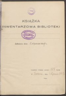 Biblioteka Akademii Teologii Katolickiej - Inwentarz Nr 14