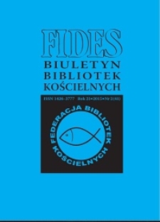 Fides : biuletyn bibliotek kościelnych. R. 21, nr 2 (2015)