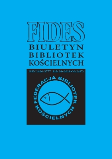 Fides : biuletyn bibliotek kościelnych. R. 24, nr 2 (2018)
