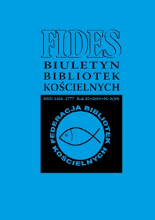 Fides : biuletyn bibliotek kościelnych. R. 25, nr 2 (2019)