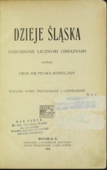 Dzieje Śląska : ozdobione licznymi obrazkami