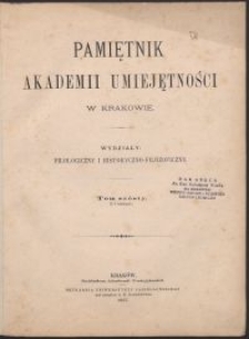 Pamiętnik Akademii Umiejętności w Krakowie : Wydziały: Filologiczny i Historyczno-Filozoficzny. T. 6