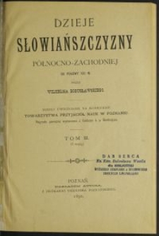 Dzieje słowiańszczyzny północno-zachodniej do połowy XIII w. T. 3