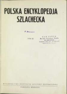 Polska encyklopedia szlachecka : [herby]. T. 3