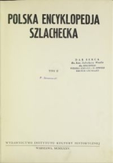 Polska encyklopedia szlachecka : [herby]. T. 2