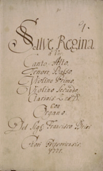 Salve Regina a vor Canto, Alto …