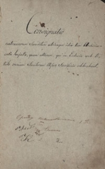 Consignatio extraneorum Sacerdotum utriusque ritus tam Archidioecesis hujatis quam aliarum,qui in Ecclesia sub titulo Omnium Sanctorum Missa sacrificia celebrabant