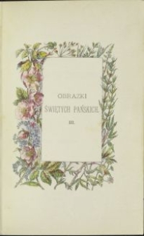 Obrazki świętych Pańskich : z krótkim ich życiorysem / zebrał Alojzy Fridrich. Cz. 3