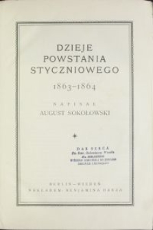 Dzieje Powstania Styczniowego 1863-1864