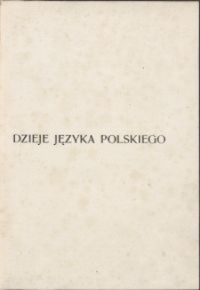 Dzieje języka polskiego