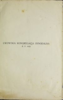 Lwowska Kongregacja Synodalna R. P. 1932