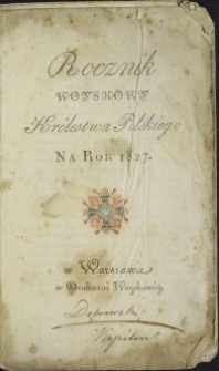 Rocznik woyskowy Królestwa Polskiego na rok 1827