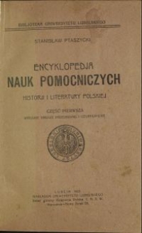 Encyklopedja nauk pomocniczych historji i literatury polskiej