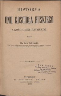Historya unii Kościoła ruskiego z Kościołem rzymskim