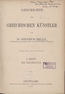 Geschichte der griechischen Kunstler