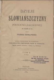 Dzieje słowiańszczyzny północno-zachodniej do połowy XIII w. T. 2