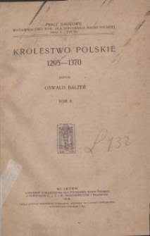Królestwo Polskie 1295-1370. T. 2