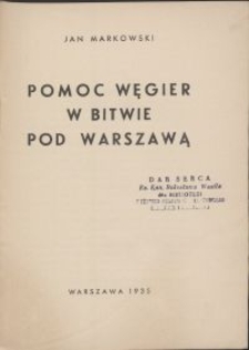 Pomoc Węgier w bitwie pod Warszawą