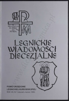 Legnickie Wiadomości Diecezjalne R. 8 (1999) nr 1