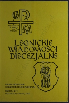 Legnickie Wiadomości Diecezjalne R. 9 (2000) nr 1