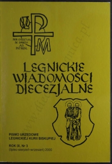 Legnickie Wiadomości Diecezjalne R. 9 (2000) nr 3