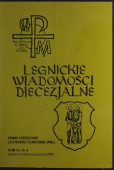 Legnickie Wiadomości Diecezjalne R. 9 (2000) nr 4