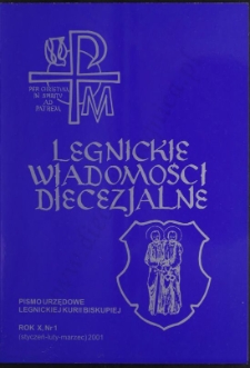 Legnickie Wiadomości Diecezjalne R. 10 (2001) nr 1