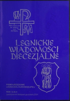 Legnickie Wiadomości Diecezjalne R. 10 (2001) nr 4