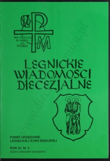 Legnickie Wiadomości Diecezjalne R. 11 (2002) nr 3