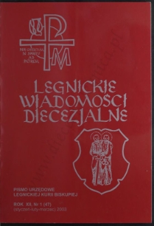 Legnickie Wiadomości Diecezjalne R. 12 (2003) nr 1
