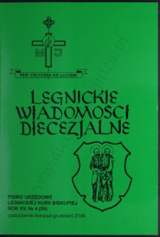 Legnickie Wiadomości Diecezjalne R. 15 (2006) nr 4