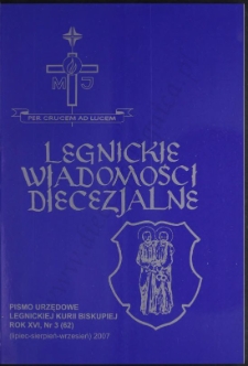 Legnickie Wiadomości Diecezjalne R. 16 (2007) nr 3