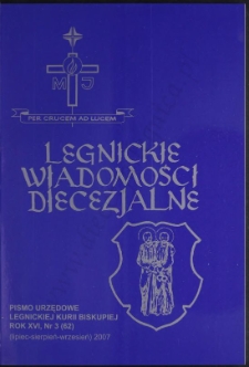 Legnickie Wiadomości Diecezjalne R. 16 (2007) nr 3