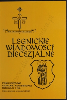 Legnickie Wiadomości Diecezjalne R. 17 (2008) nr 3