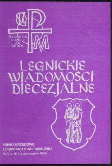 Legnickie Wiadomości Diecezjalne R. 4 (1995) nr 3