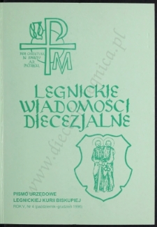 Legnickie Wiadomości Diecezjalne R. 5 (1996) nr 4