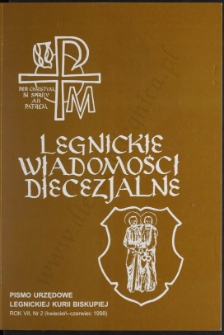 Legnickie Wiadomości Diecezjalne R. 7 (1998) nr 2