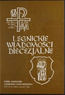 Legnickie Wiadomości Diecezjalne R. 7 (1998) nr 3