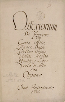 Offertorium De Tempore a Vor: Canto Alto