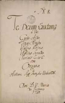Te Deum laudamus a Vor: Canto, Alto (…) Umbstadt