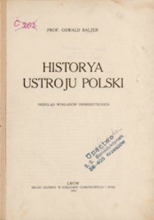 Historya ustroju Polski