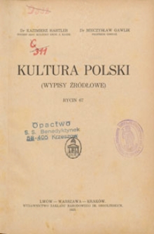 Kultura Polski (wypisy źródłowe)