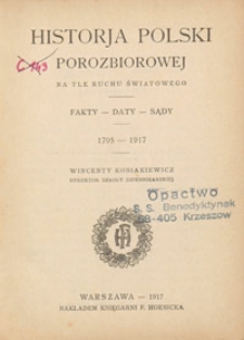 Historja Polski Porozbiorowej