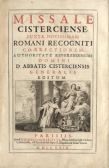 Missale Cisterciense 1729