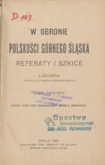 W obronie polskości górnego śląska – Referaty i szkice