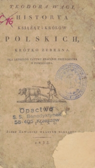 Historya Książąt i Królów Polskich [1833]